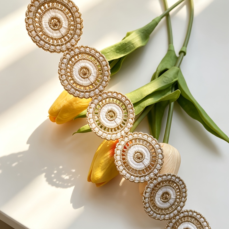 Noble Color-block Embroidered Lace Trim for Garment Accessories